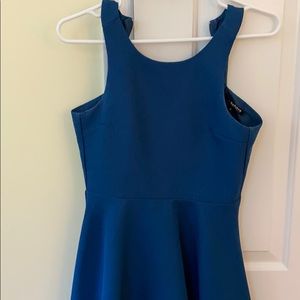 Green blue skater dress